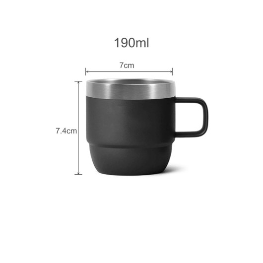 Stackable Stainless Steel Mugs Size